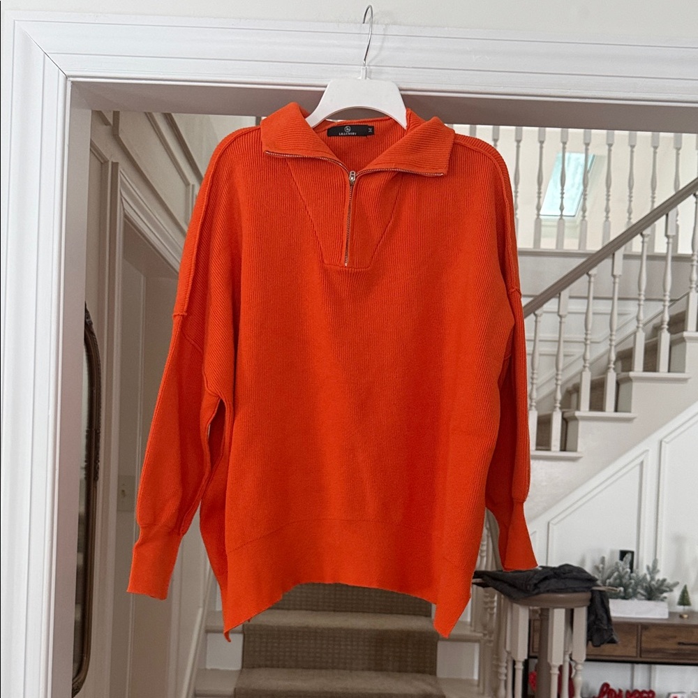 Amazon Brand Quarter Zip Oversized Sweater